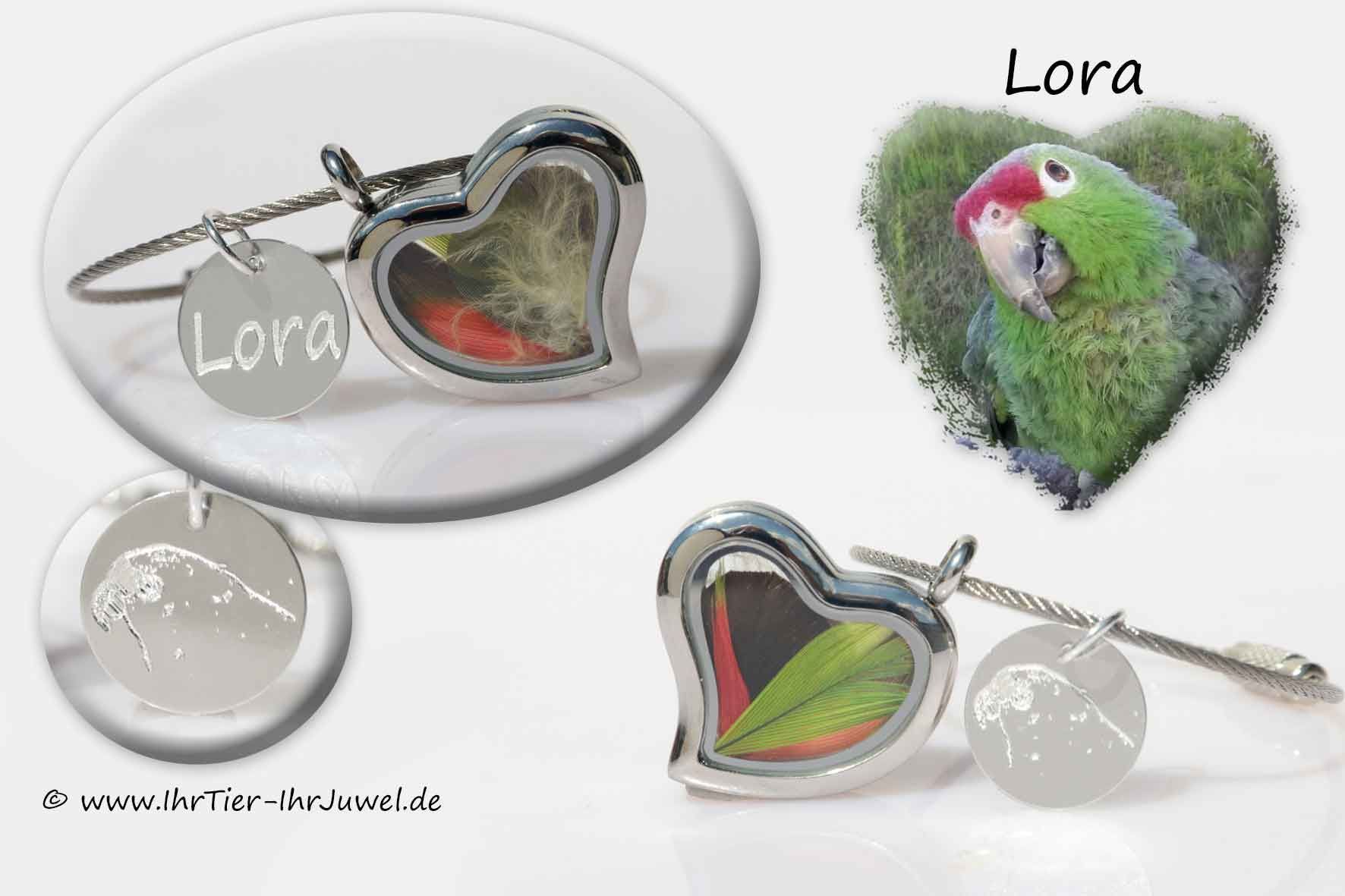 Schmuck mit Papageienfedern Schutzengel Gravurschmuck Federnschmuck