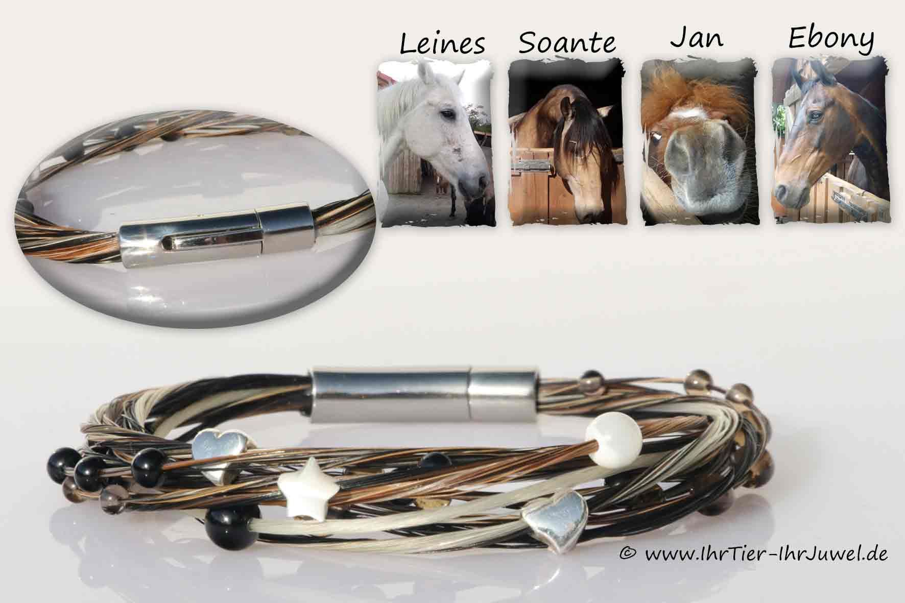 Schmuck mit Pferdehaaren Armband aus Schweifhaaren