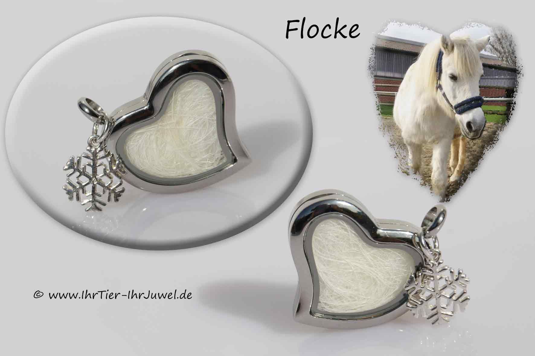 Schmuck mit Pferdehaaren Herz mit Pferdehaar