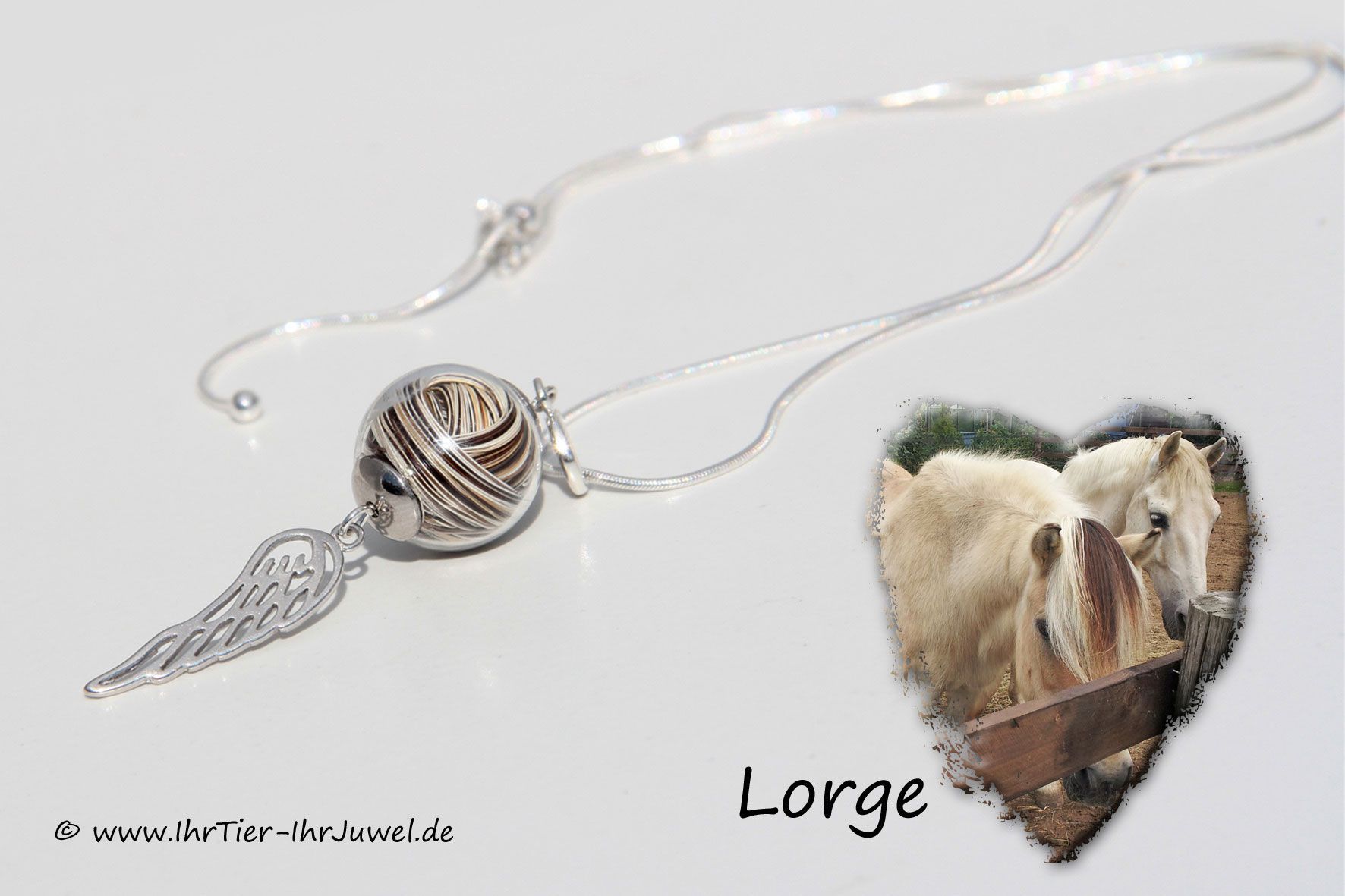 Schmuck mit Pferdehaaren Kette mit Mähnenhaar