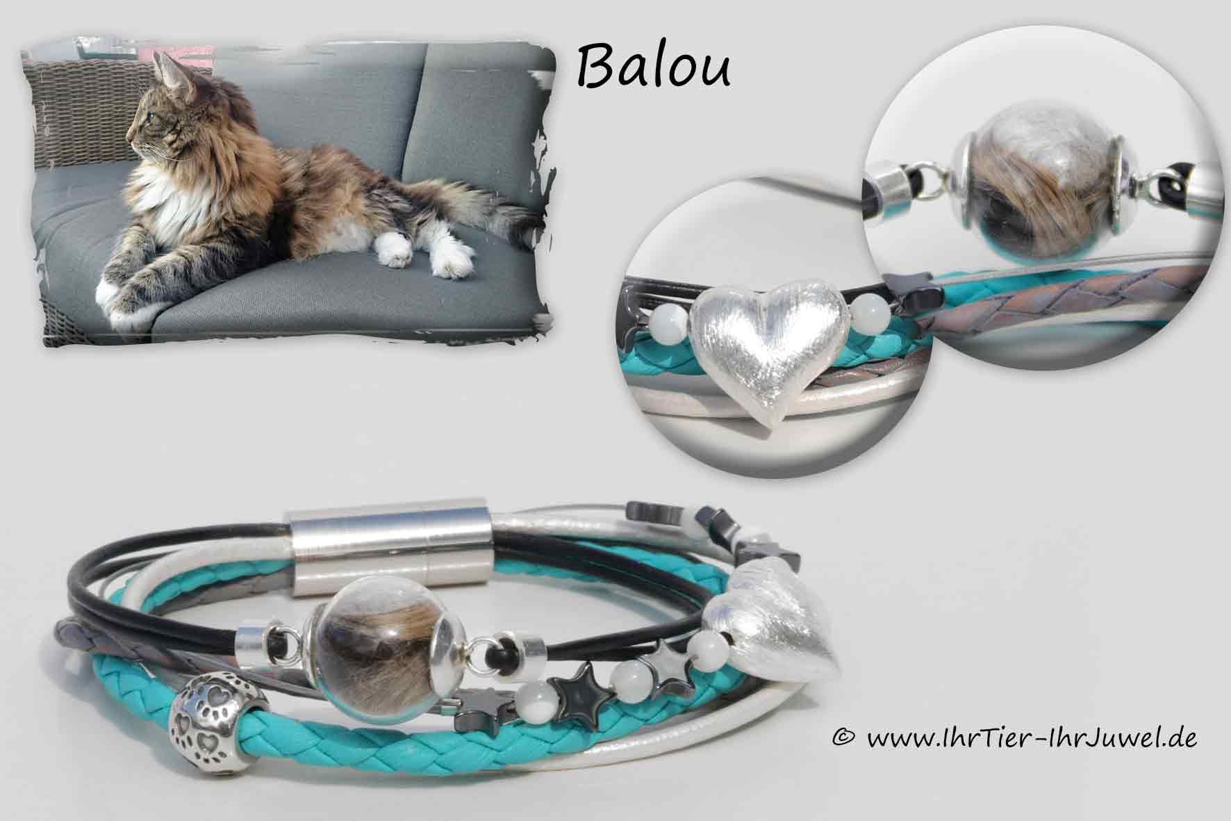 Schmuck mit Tierhaaren Armband mit Katzenhaar