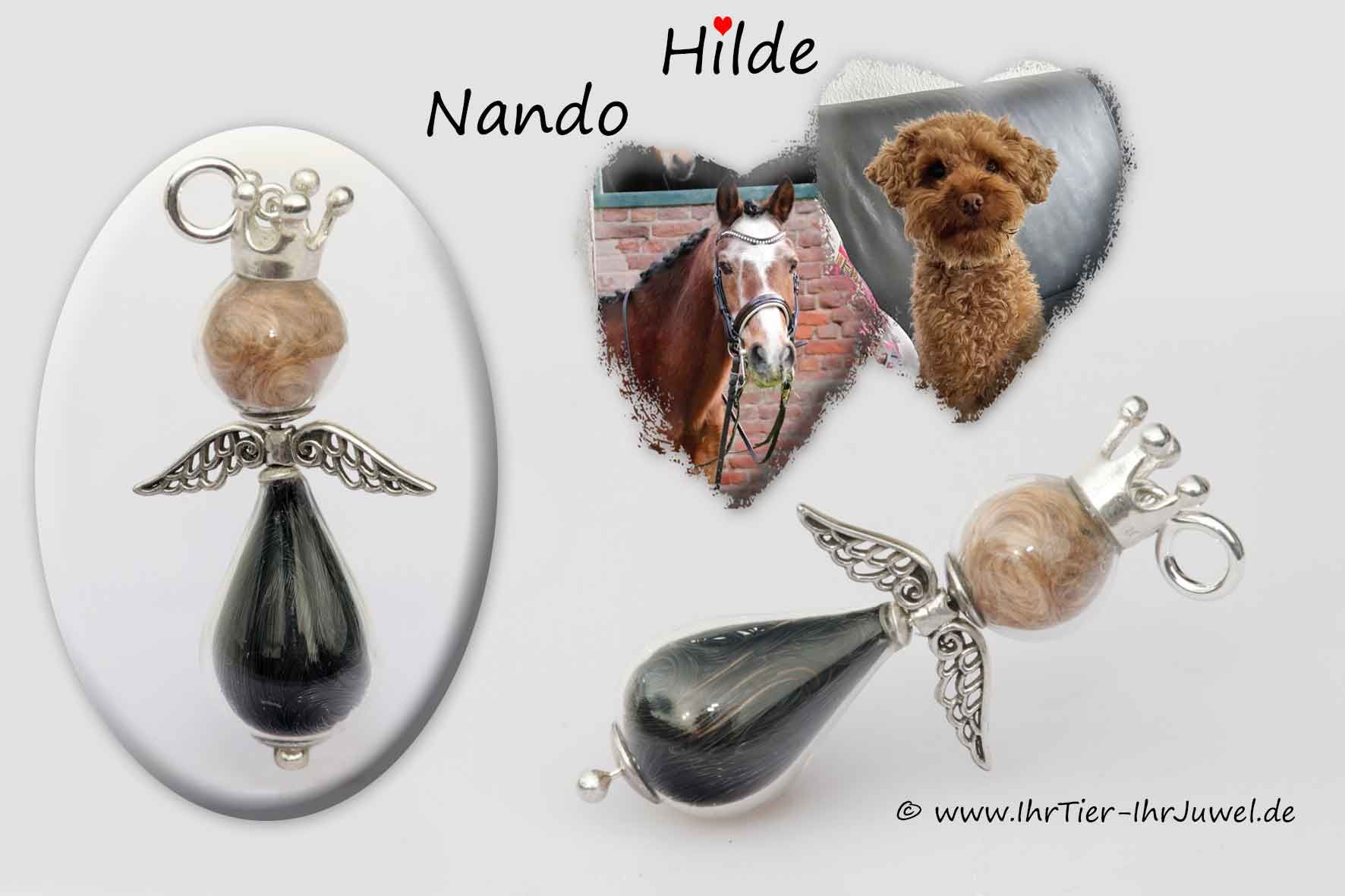 Schutzengel Hund und Pferd Tierhaarschmuck Fellandenken