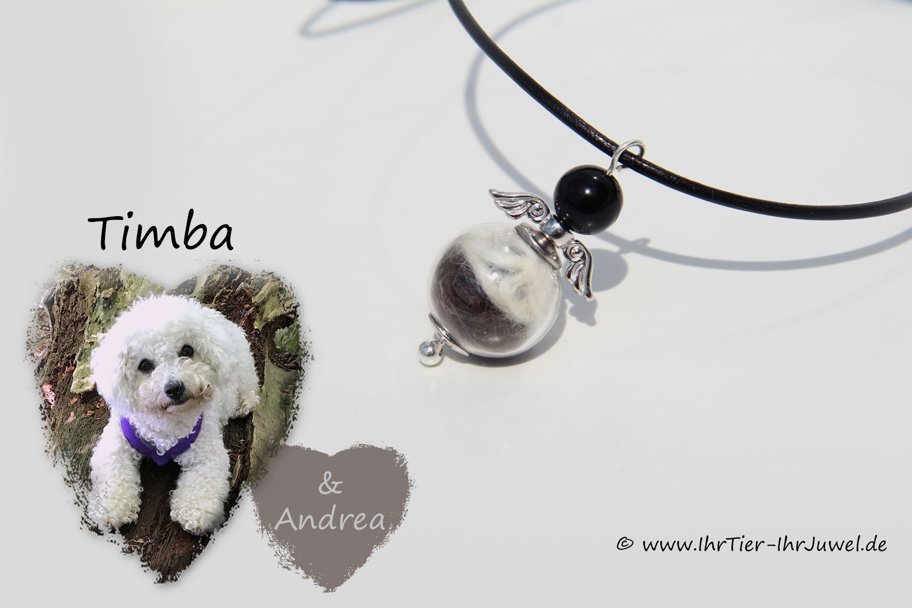 Schutzengel mit Hundehaar und Menschenhaar