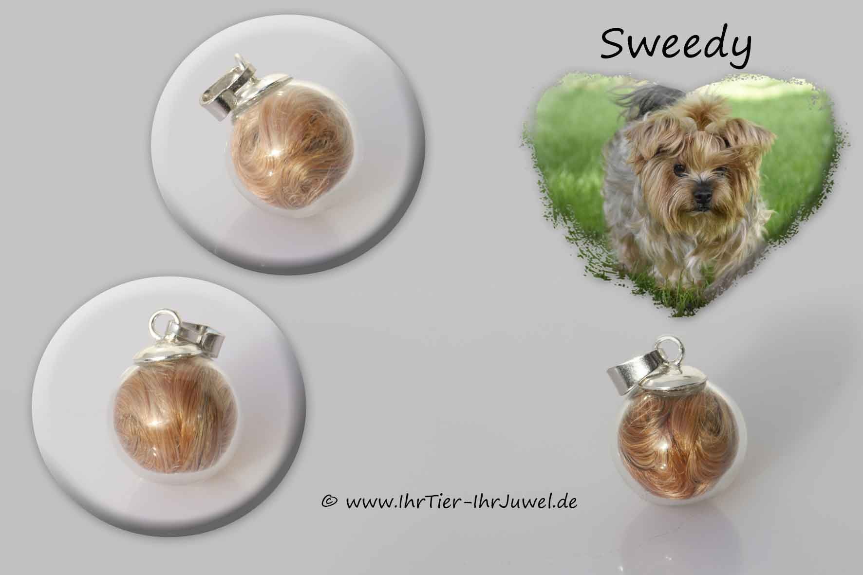 Tierhaarjuwelen Glasperlenschmuck mit Hundehaaren Tierhaarschmuck Fellandenken