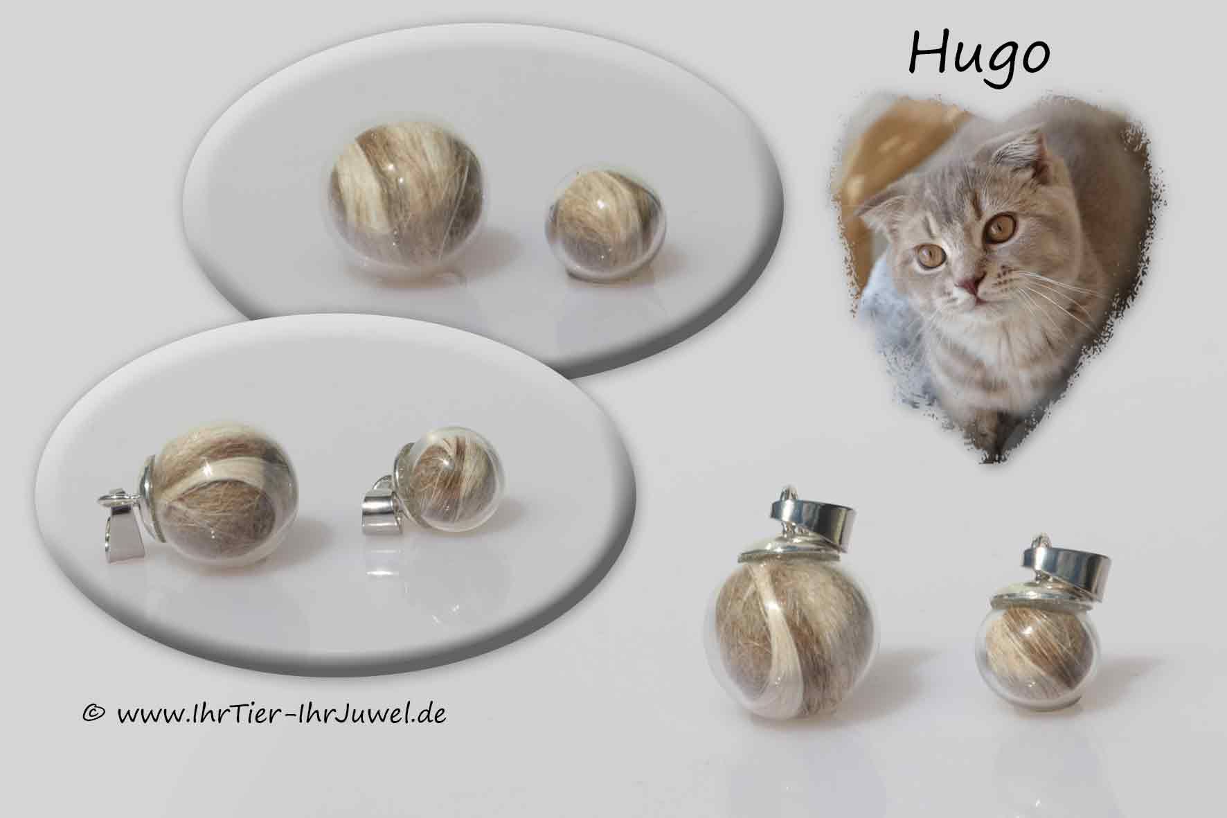 Tierhaarschmuck Andenken an verstorbene Katze Fellandenken