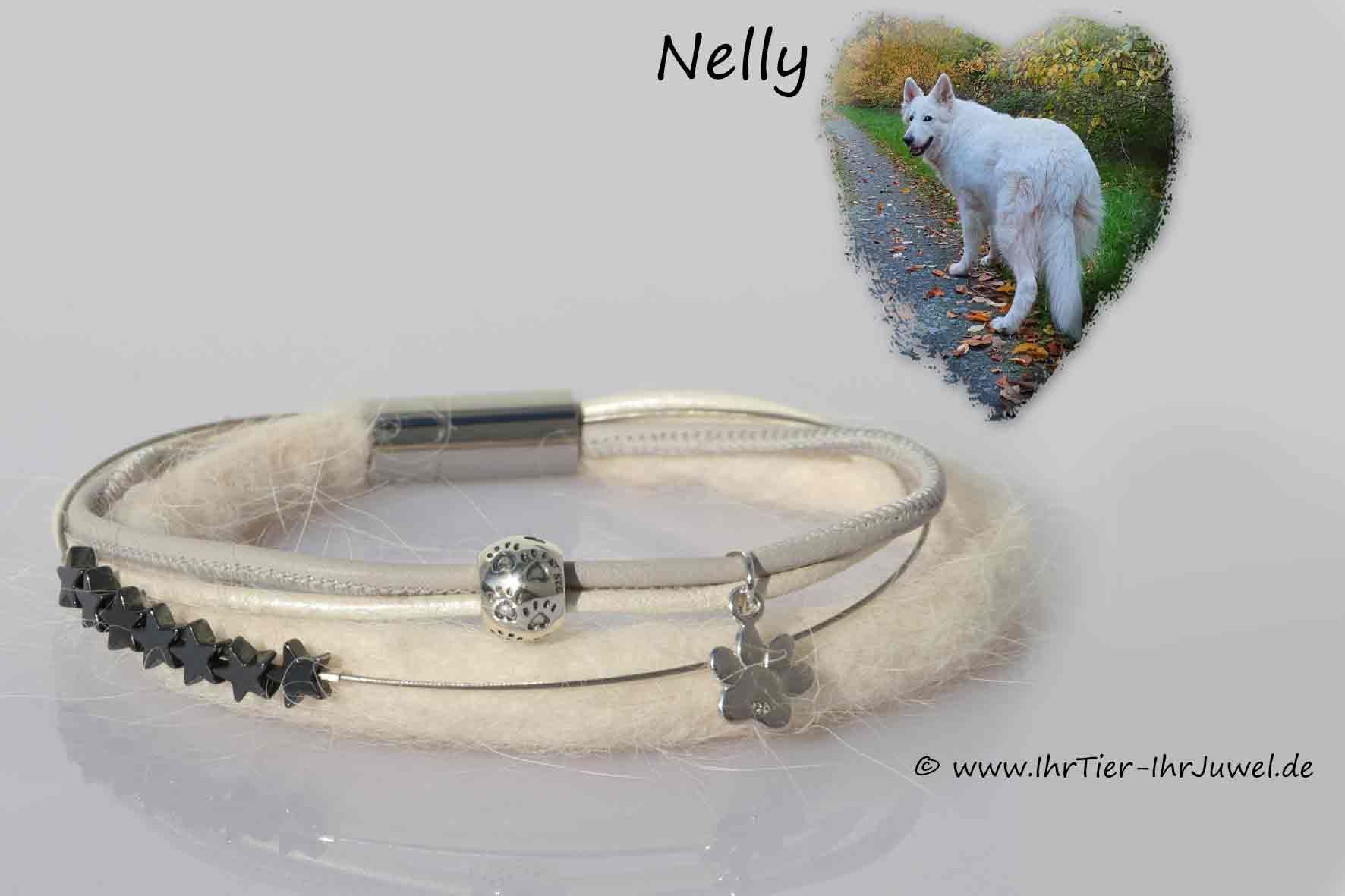 Tierhaarschmuck Armband aus Hundehaaren Fellarmband Pfotenschmuck