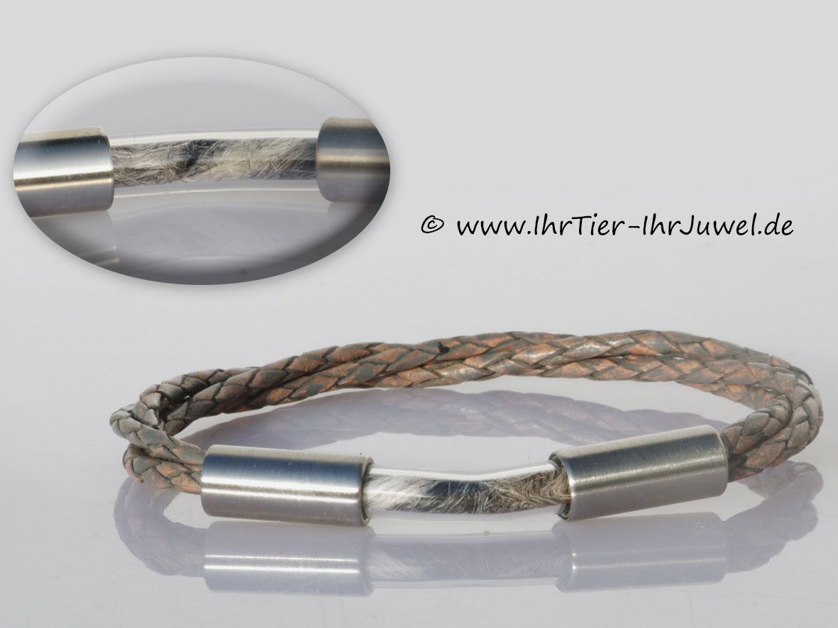 Tierhaarschmuck Armband mit Hundehaar Wechselarmband Tierjuwel