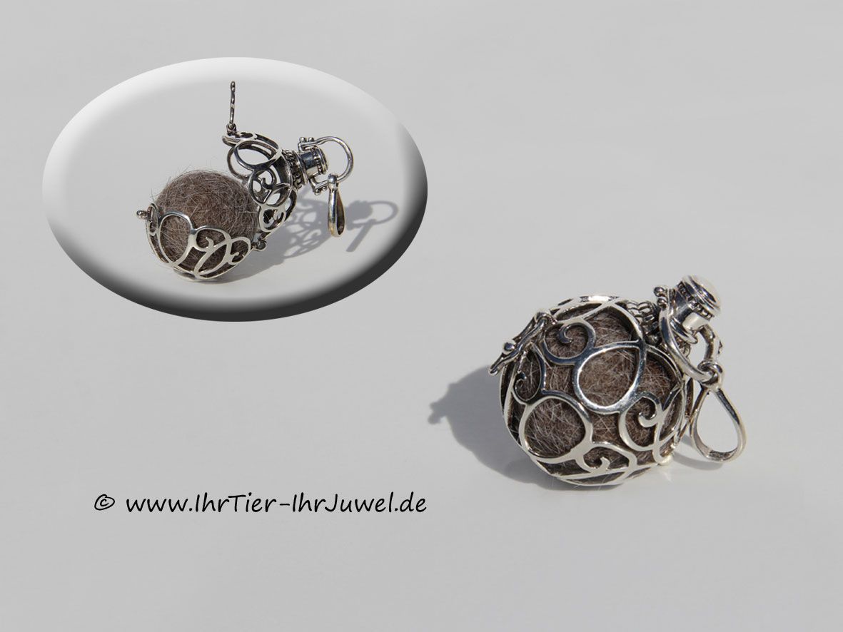 Tierhaarschmuck Engelsflüsterer aus Hundehaar Fellperle Tierjuwelen