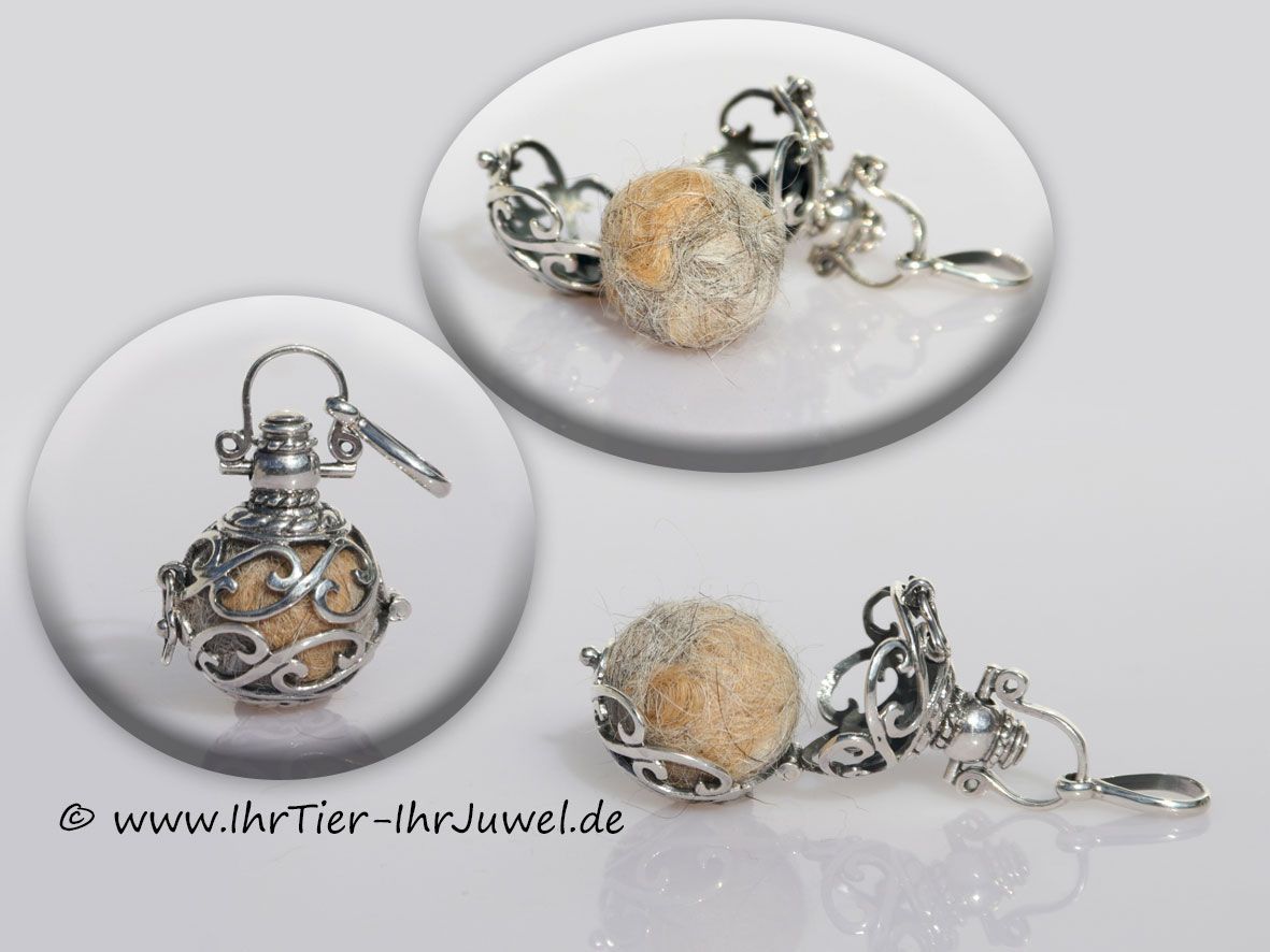 Tierhaarschmuck Engelsflüsterer mit Hundehaaren Blue Merle