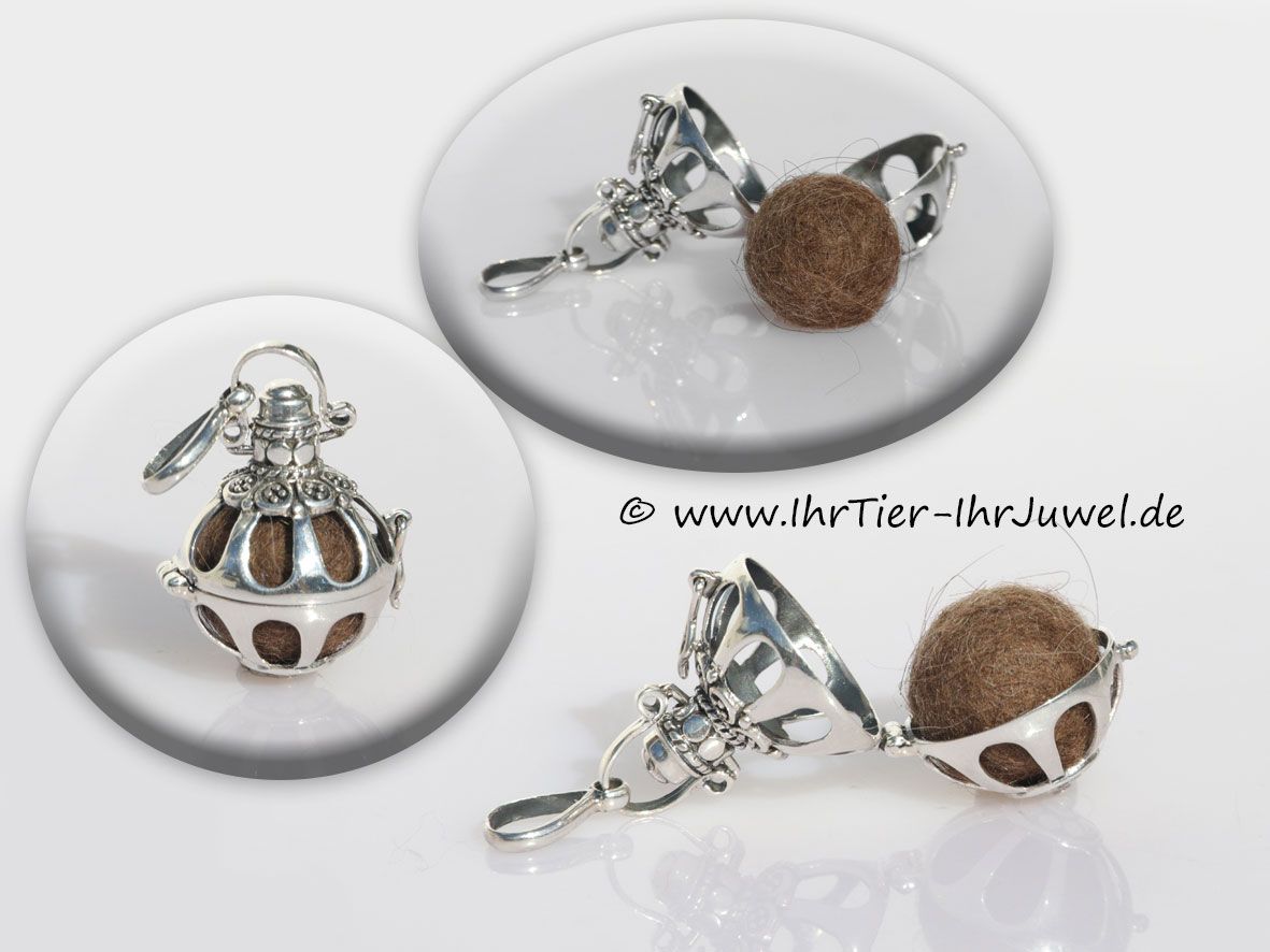 Tierhaarschmuck Engelsflüsterer mit Hundehaaren Fellperle Engelsrufer