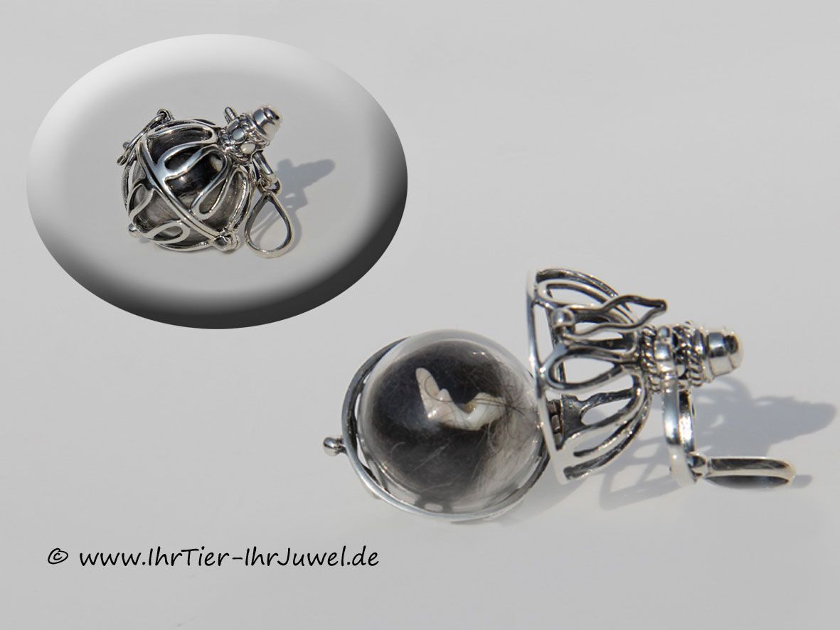 Tierhaarschmuck Engelsflüsterer mit Hundehaaren Zähnchenschmuck Tierzahnschmuck