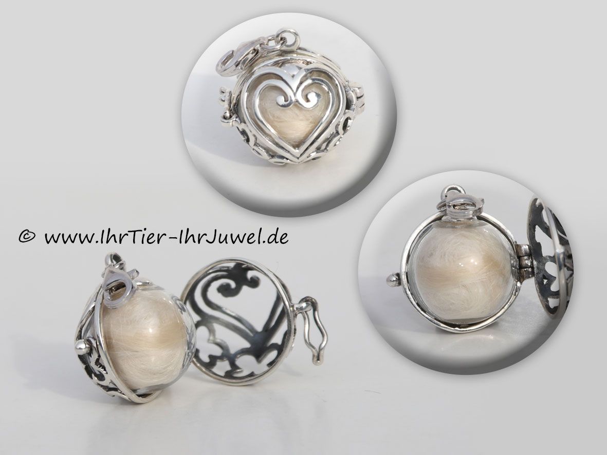 Tierhaarschmuck Engelsrufer mit Hundehaar Engelsflüsterer Tierjuwel