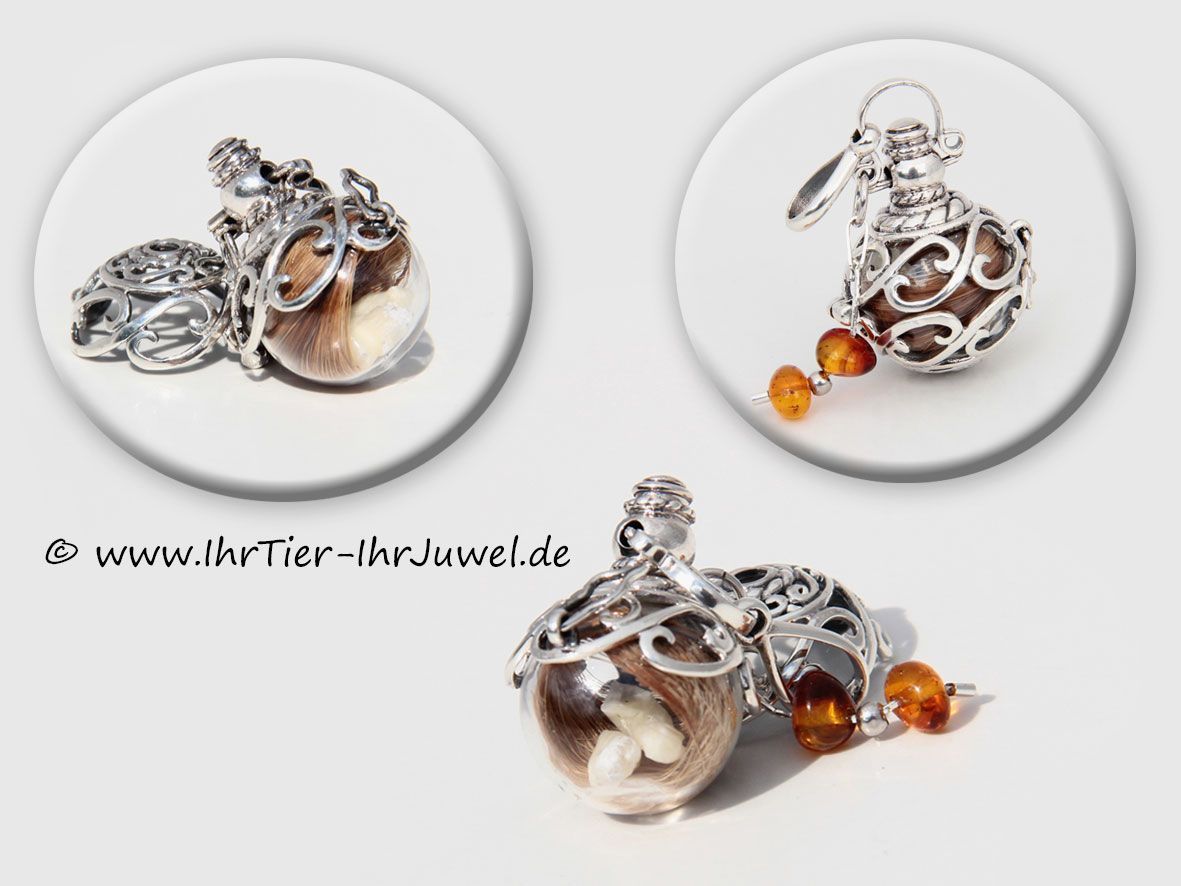 Tierhaarschmuck Engelsrufer mit Hundehaaren Hundehaarschmuck Felljuwel