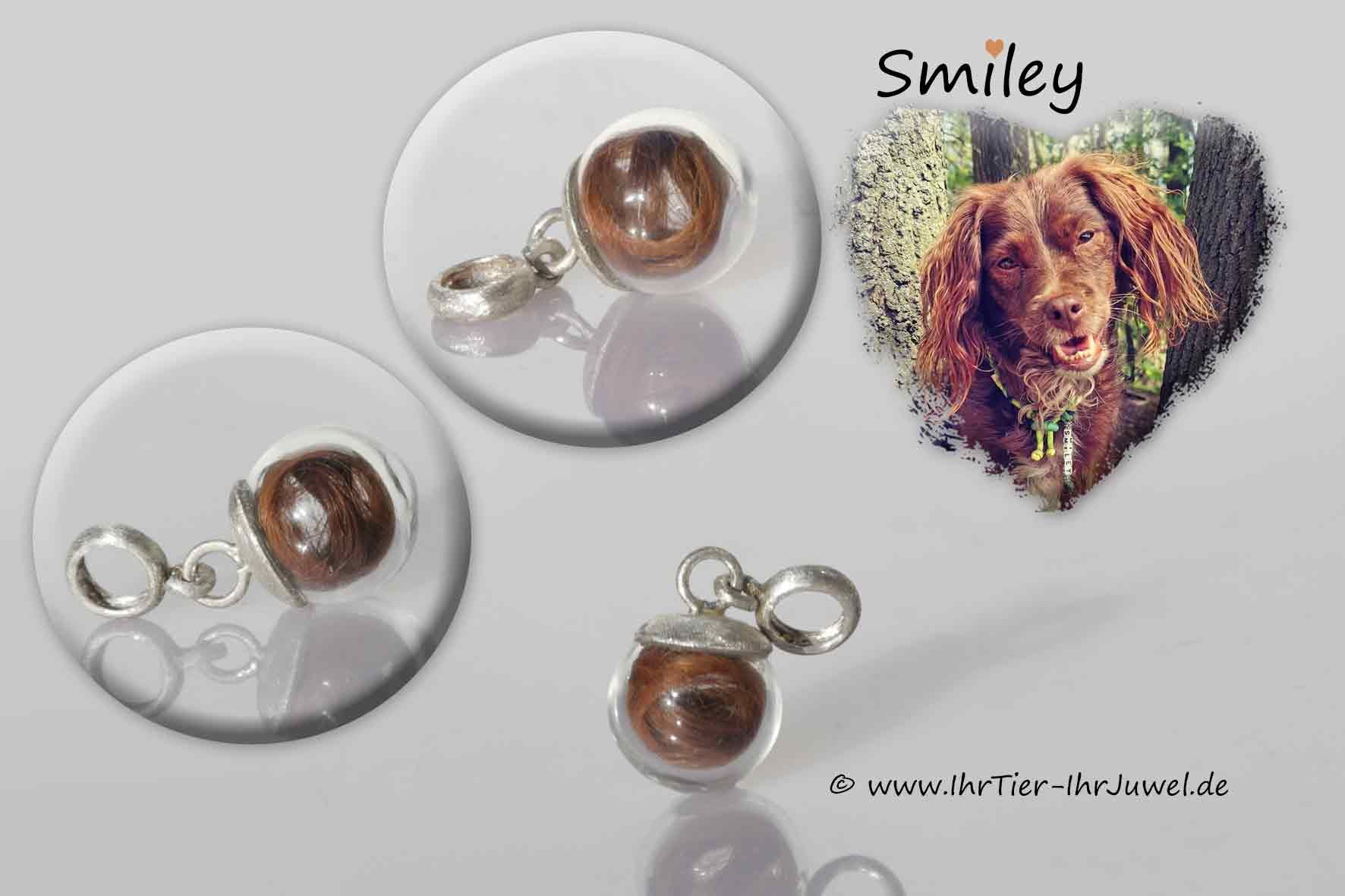 Tierhaarschmuck Erinnerung an verstorbenen Hund Fellandenken