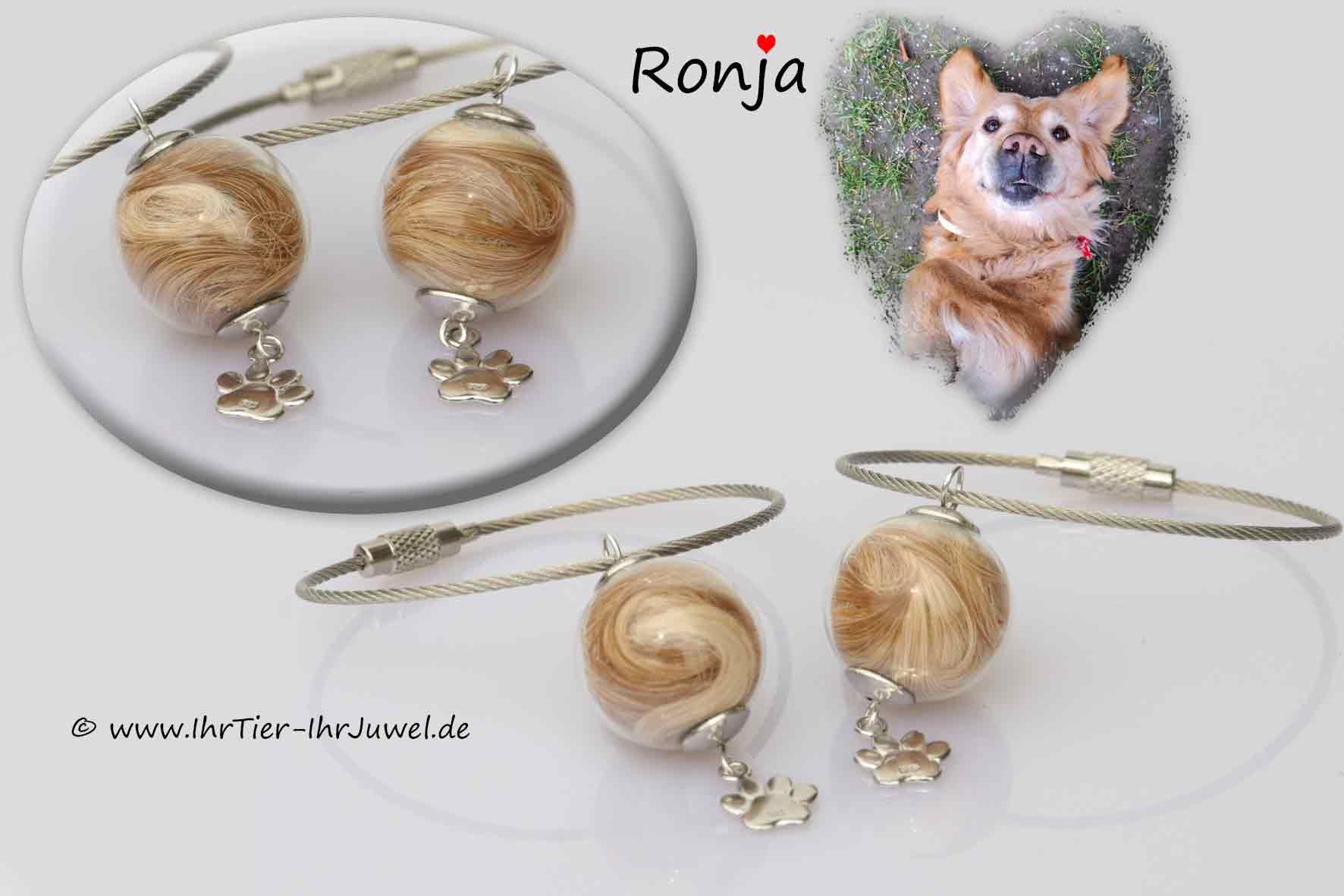 Tierhaarschmuck Erinnerung an verstorbenen Hund Pfotenschmuck