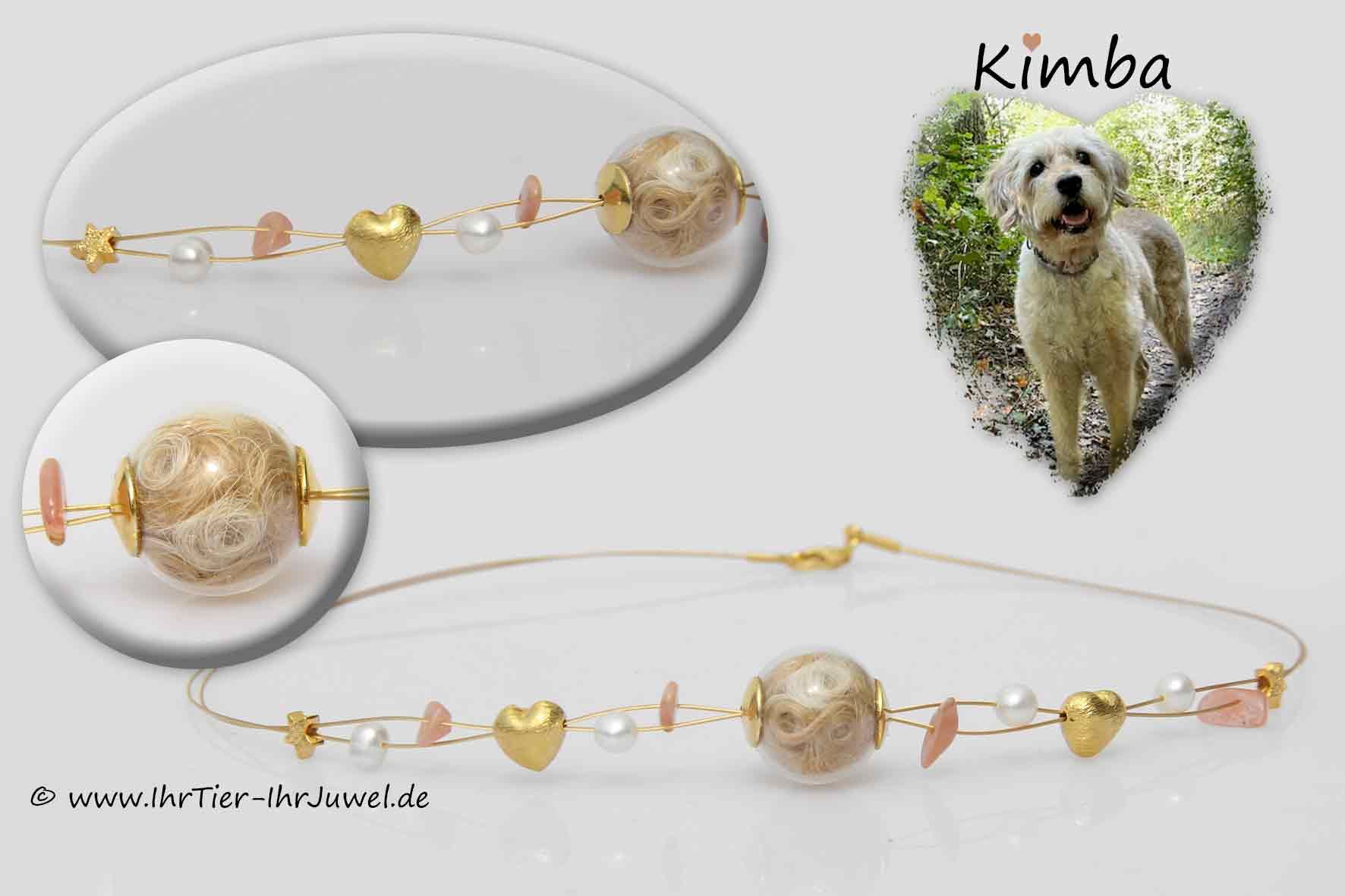 Tierhaarschmuck Kette mit Hundehaaren Felljuwelen Hundehaarschmuck
