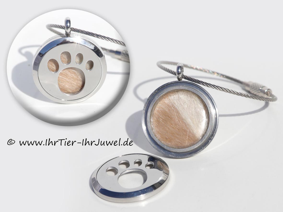 Tierhaarschmuck Medaillon mit Hundehaaren geliebte Hunde