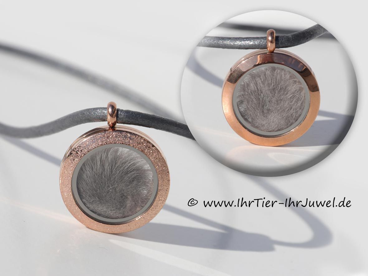 Tierhaarschmuck Medaillon mit Katzenhaar geliebte Katze