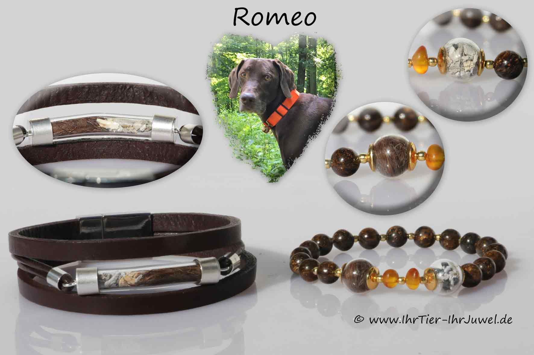 Tierhaarschmuck Partnerarmbänder Hundehaare Schmuck mit Asche