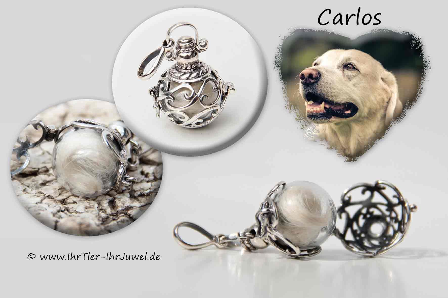 Tierhaarschmuck Schmuck aus Hundehaaren Erinnerungsschmuck Engelsrufer