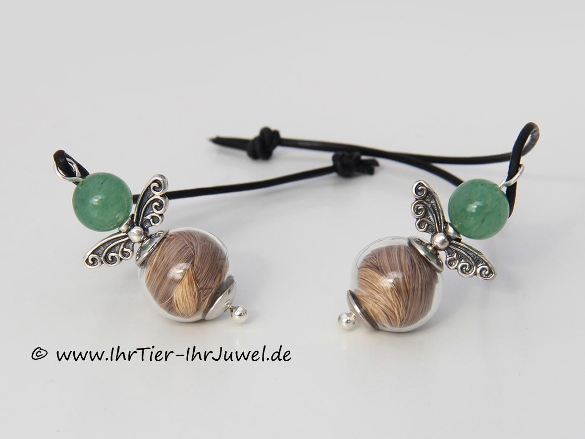 Tierhaarschmuck Schutzengel aus Pferdehaar Mähnenhaarschmuck Glücksbringer