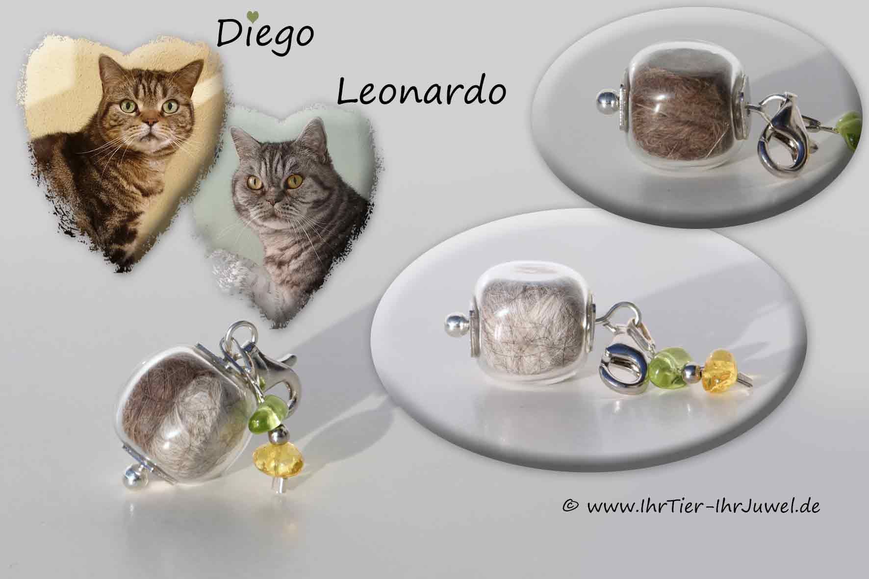 Tierhaarschmuck geliebte Katze Fellandenken aus Katzenhaaren