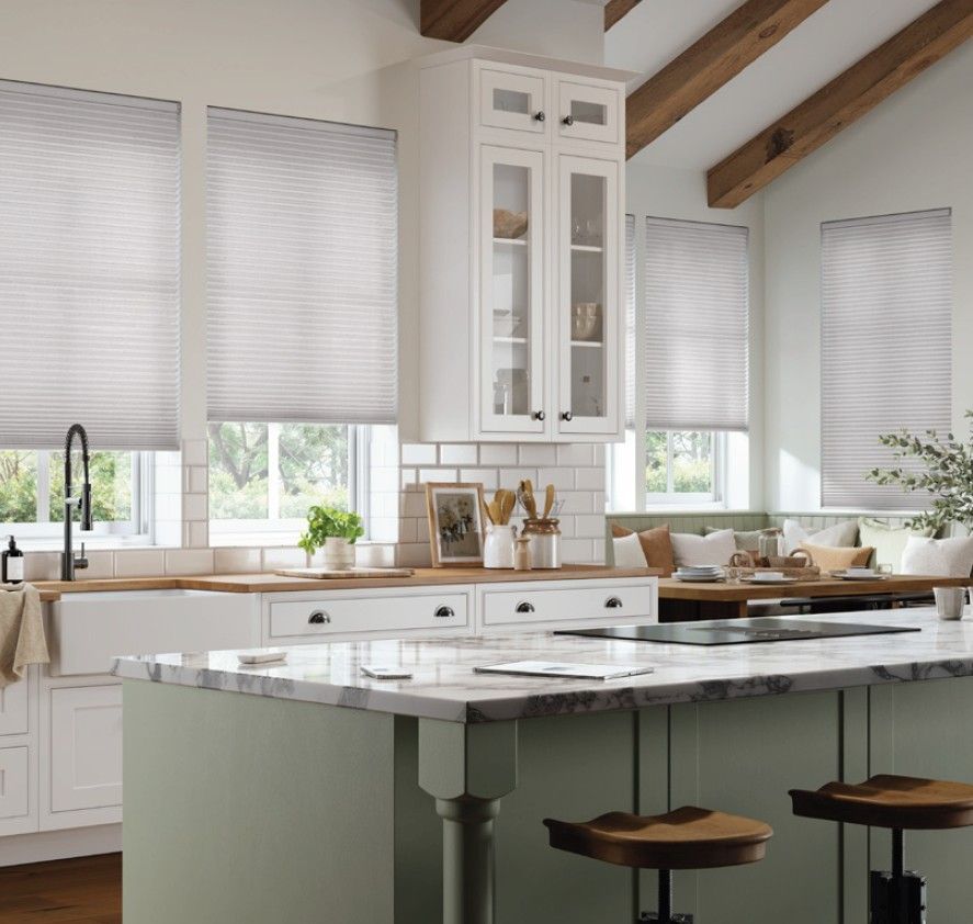 Alta honeycomb shades in the kitchen
