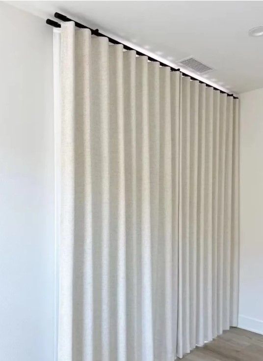 Aluminum double rod modern style ripple fold style drapery