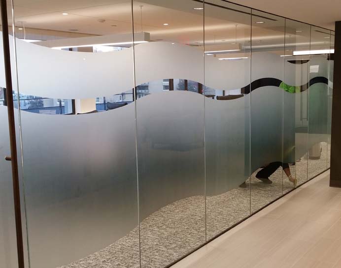 Custom Commercial Office Window Film Frost Tinting in  Beverly Hills