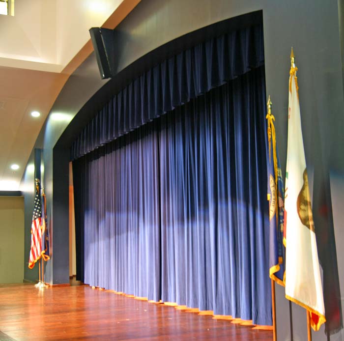 Motorized stage curtains for school, auditorium, theaters Irvine