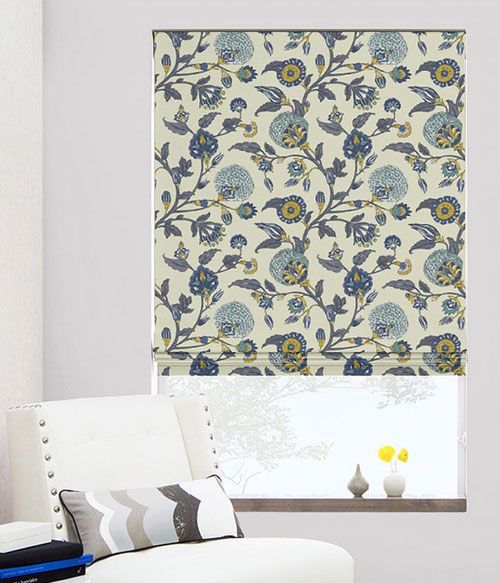 Custom Flat Roman Shade