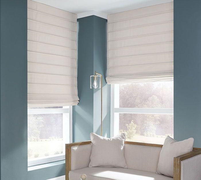 custom flat roman shade front fold