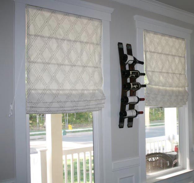 custom flat roman shade reverse fold