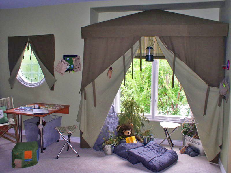Custom Soft Treatments - Boys Room Camping Scouts - Fashion Interiors