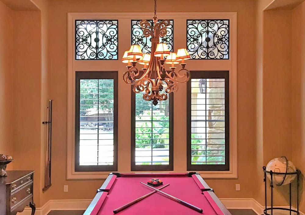 Decorative Grilles Traditional Gameroom Pooltable