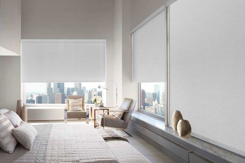 Designer Roller Shades - Modern Bedroom - Hunter Douglas Villa Park