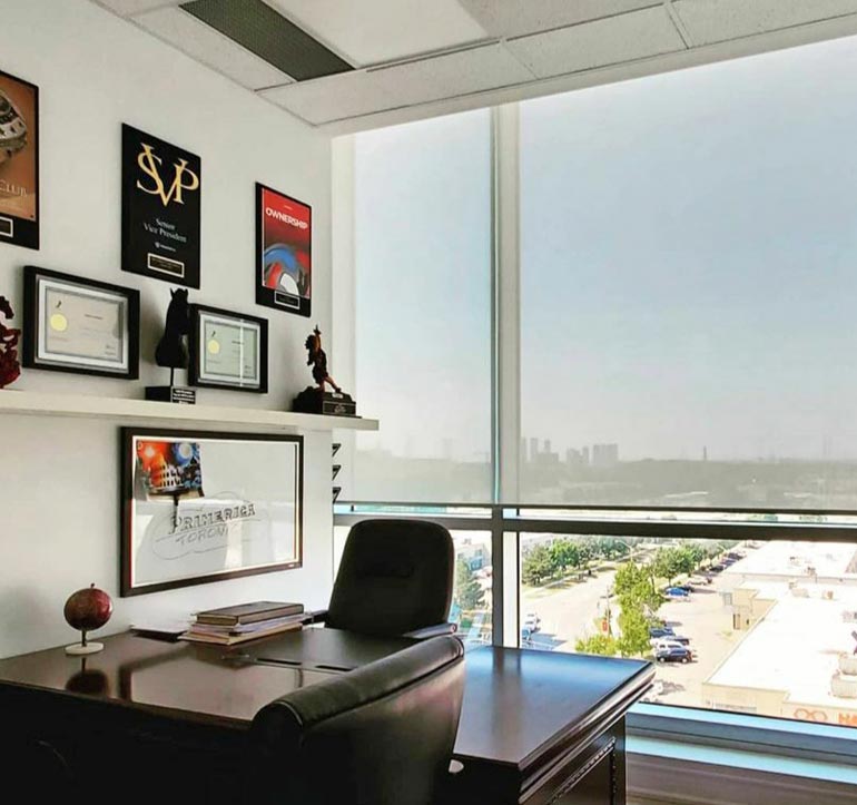 Solar Roller shades - Office
