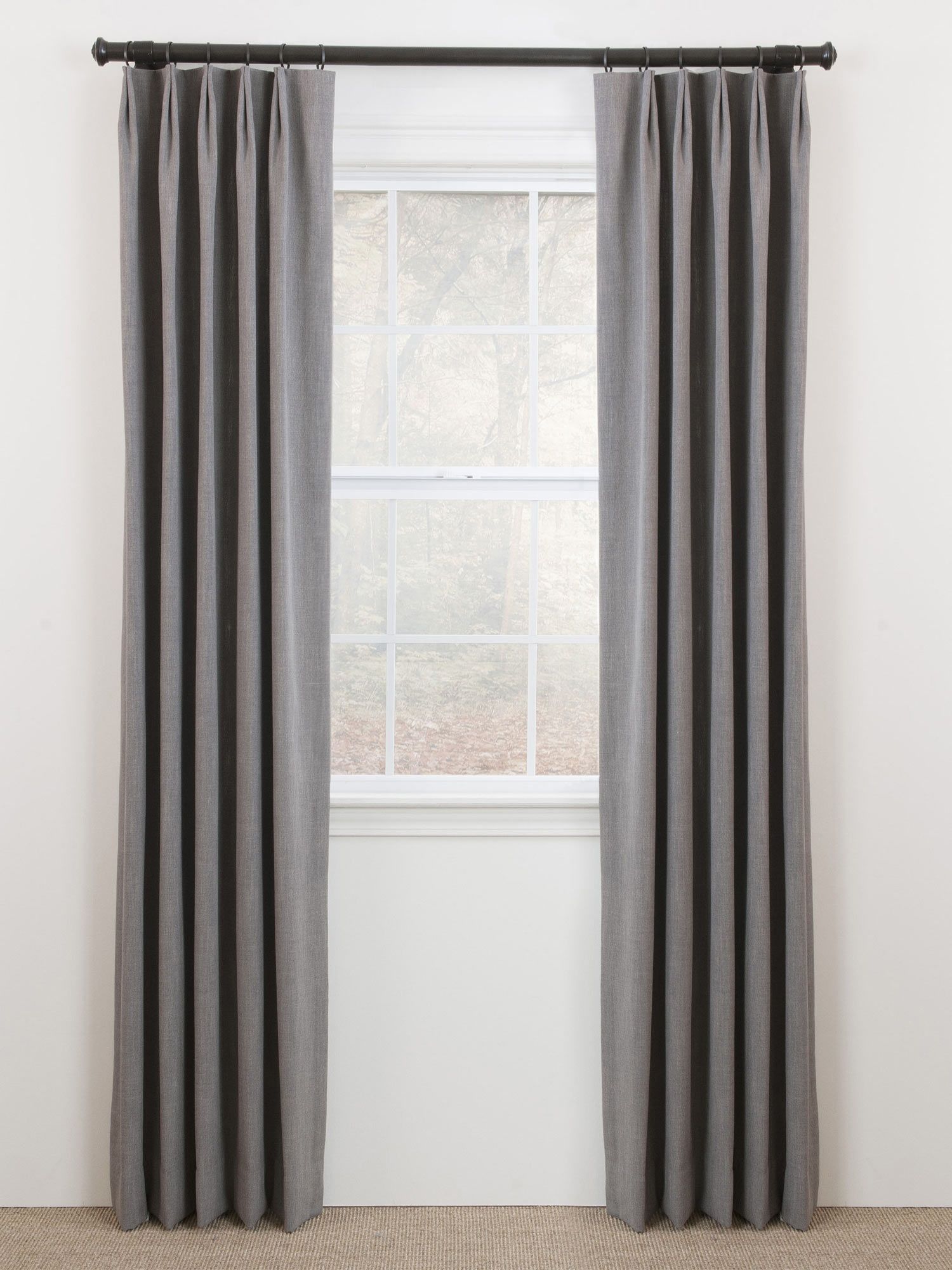 Euro Pleat Drapery Gray in Costa Mesa