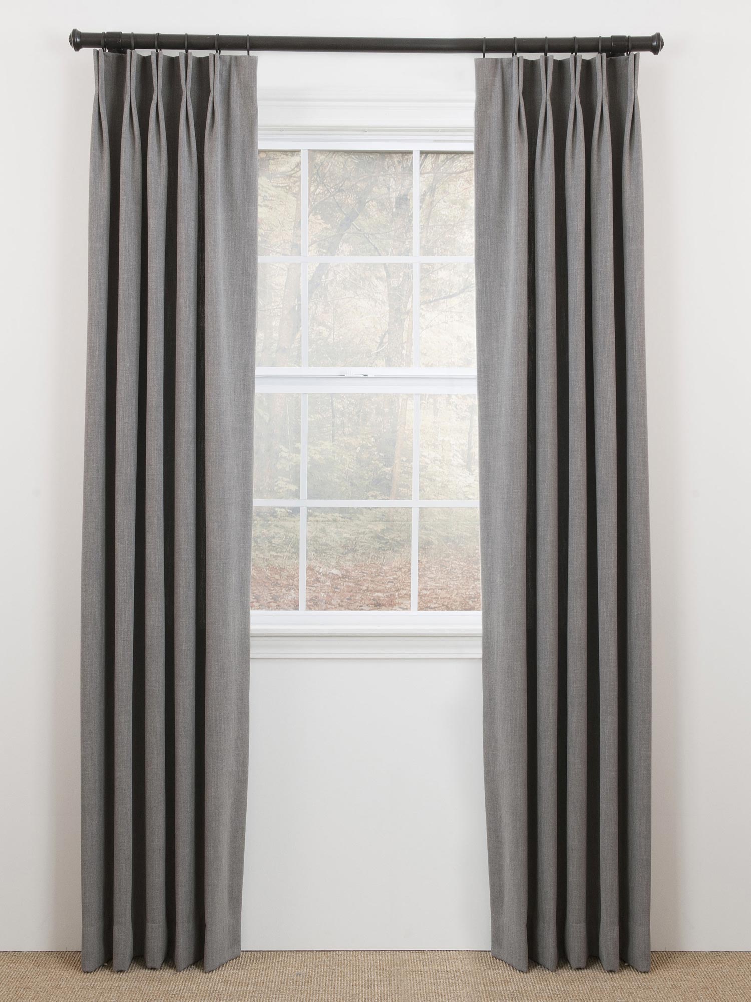 French Pleat Drapery Gray in Costa Mesa