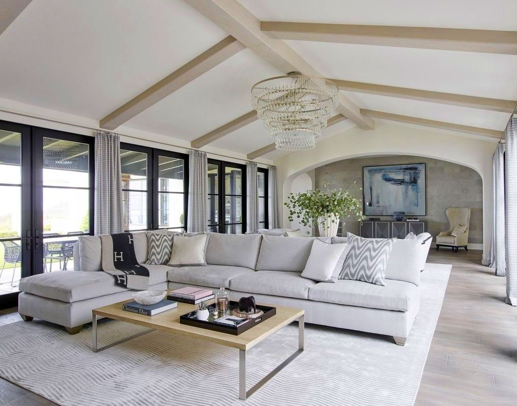 Living room custom drapery in Costa Mesa