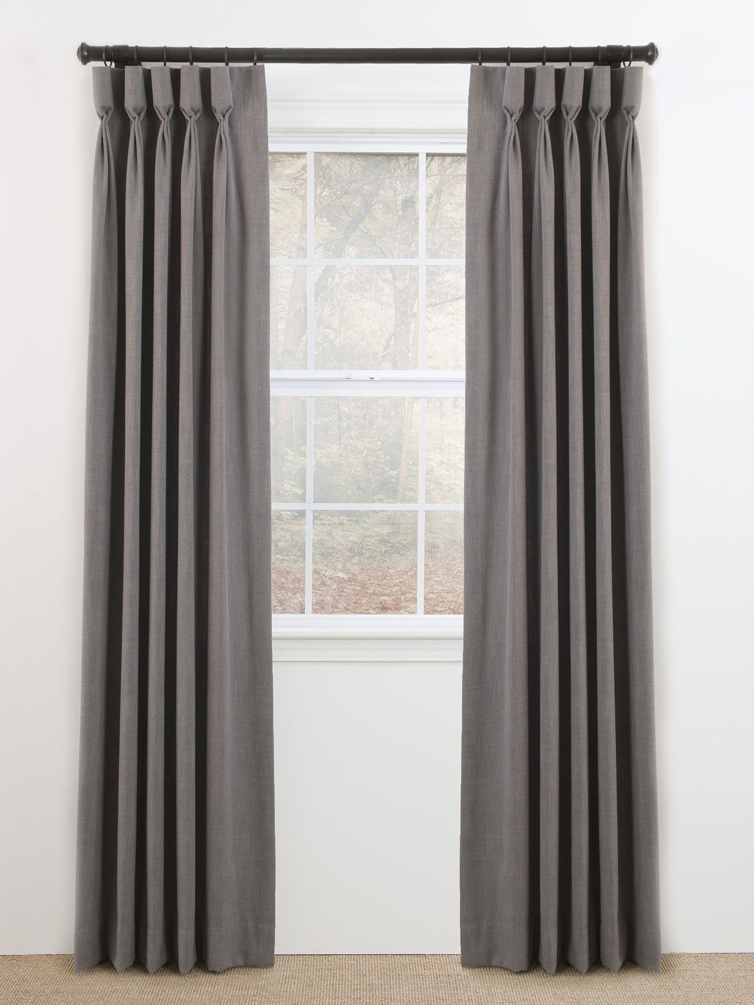 Goblet Pleat Drapery Gray in Costa Mesa