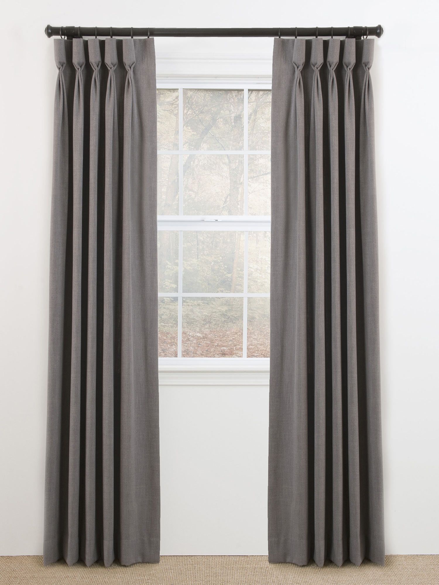 Goblet Pleat Drapery Gray in Mission Viejo