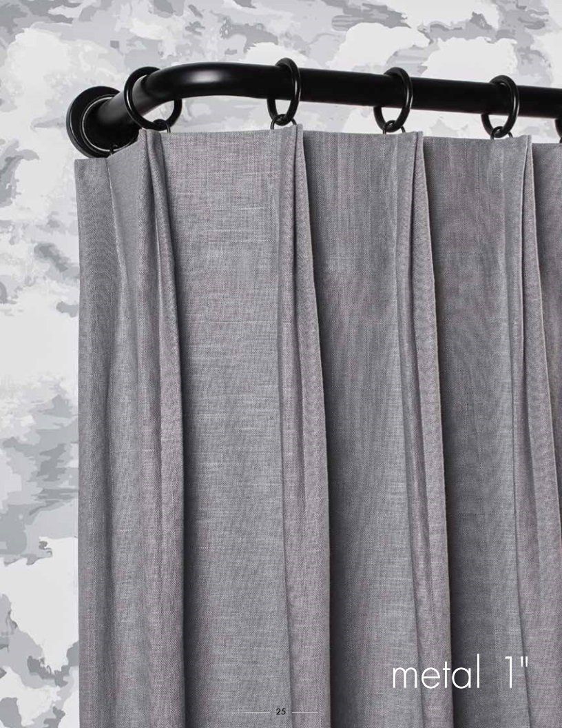 Drapery Hardware Trend Bent Track Euro Pleat Drapery Modern Gray in Costa Mesa