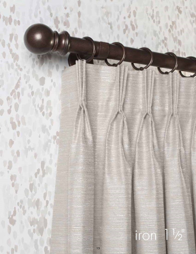 Drapery Hardware Trend Iron French Pleat Drapery Casual Brown in Mission Viejo