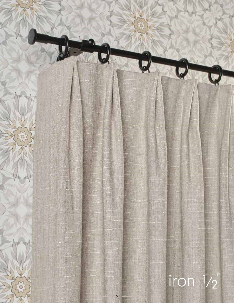 Drapery Hardware Trend Iron Euro Pleat Drapery Casual Brown in Costa Mesa