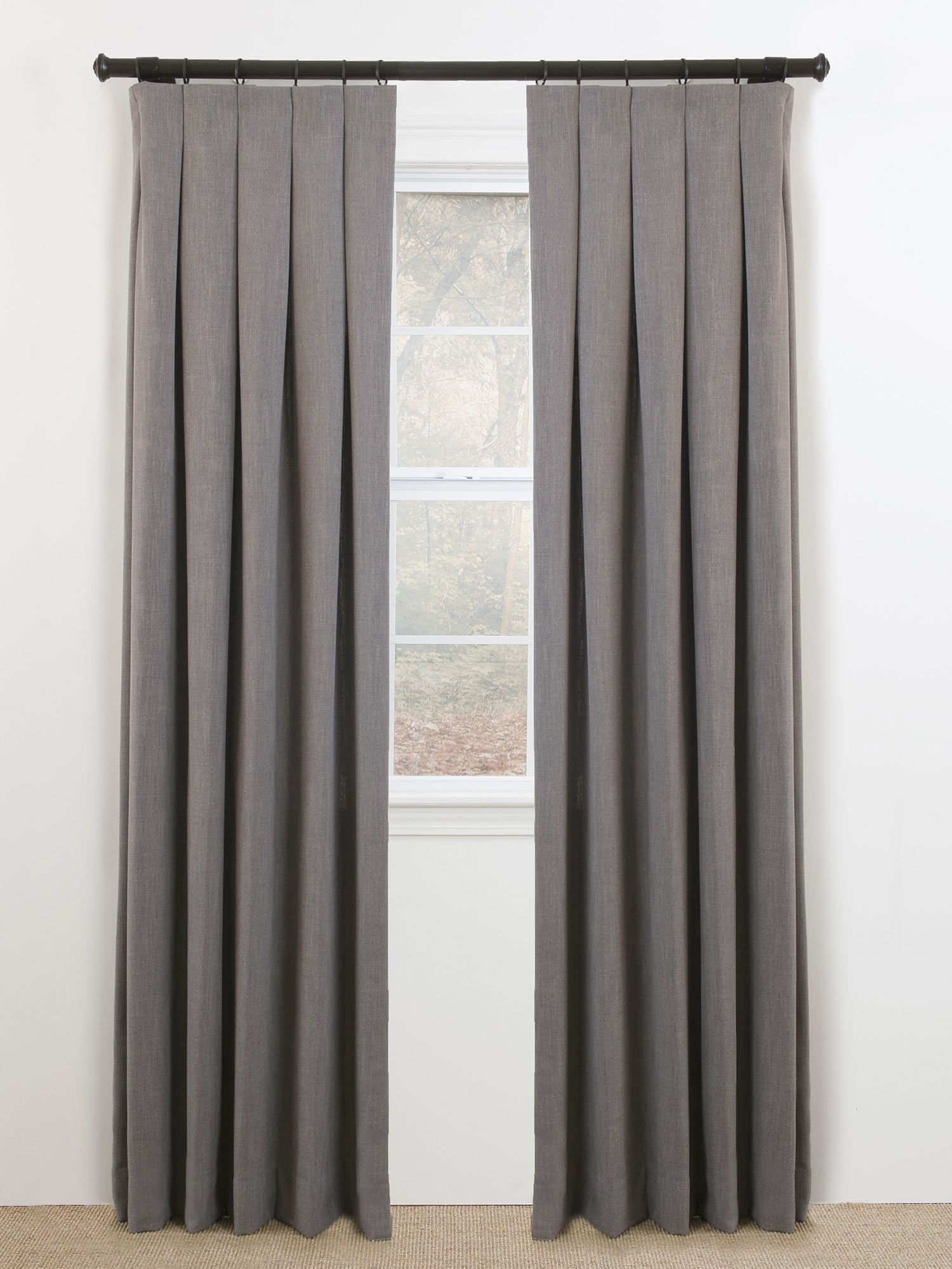 Inverted Pleat Drapery Gray in Mission Viejo