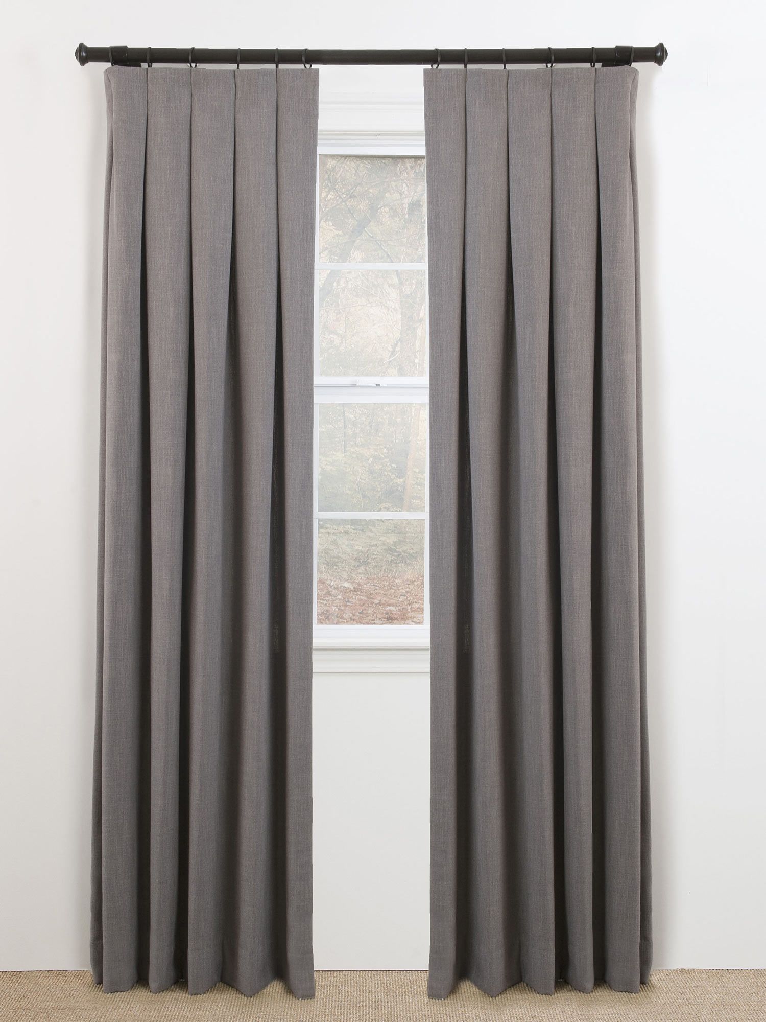 Inverted Pleat Drapery Gray in Costa Mesa