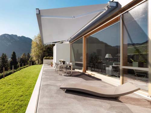 Durasol Outdoor Awning - Modern Outdoor Space Gray Irvine