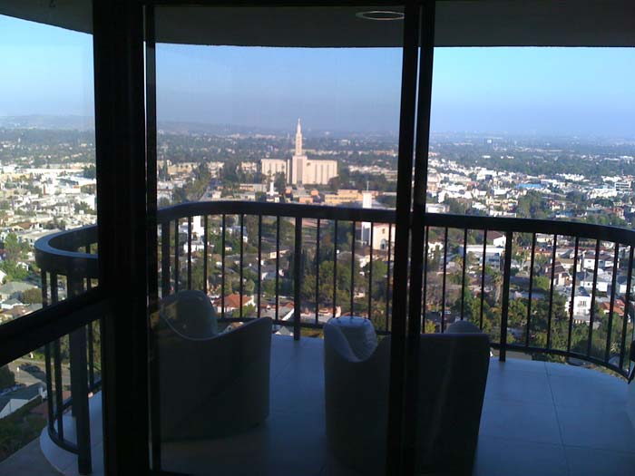 Living room deck solar window film