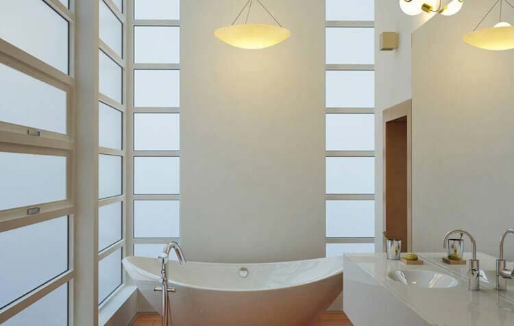 Residential Privacy Bathroom Window Tint Film Newport Beach